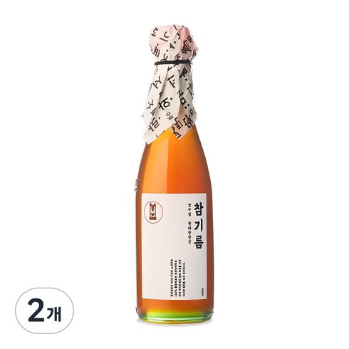 현대방앗간 저온압착 참기름, 2개, 300ml