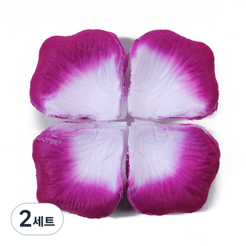 부직포 장미300 꽃잎 조화 플라워샤워 프로포즈 웨딩 장식 소품, 2세트, 14-바이올렛화이트300장