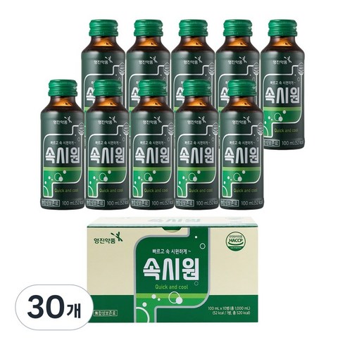 영진약품 속시원 식후 케어 소화 음료 상쾌한 컨디션 관리, 30개, 100ml