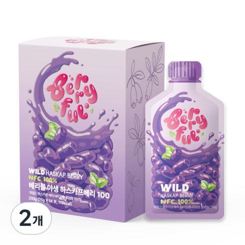 베리풀 야생 하스카프베리 NFC 100% 14포, 210g, 2개