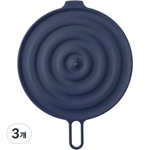 치타쇼 실리콘 듀얼 멀티 뚜껑 네이비 색상 (18cm~30cm 멀티커버), 3개, 32cm