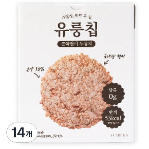 유밀가 유룽칩 저당 곤약 현미 누룽지 슬림박스, 14개, 16g