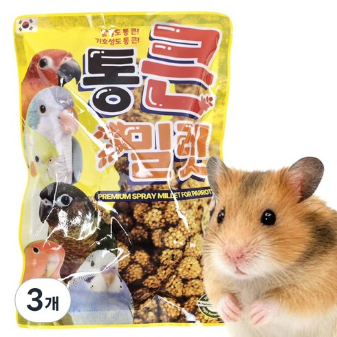 리프패럿 통큰 밀렛 앵무새 소동물 간식, 3개, 100g
