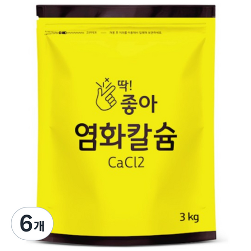 딱좋아 염화칼슘, 6개, 3kg