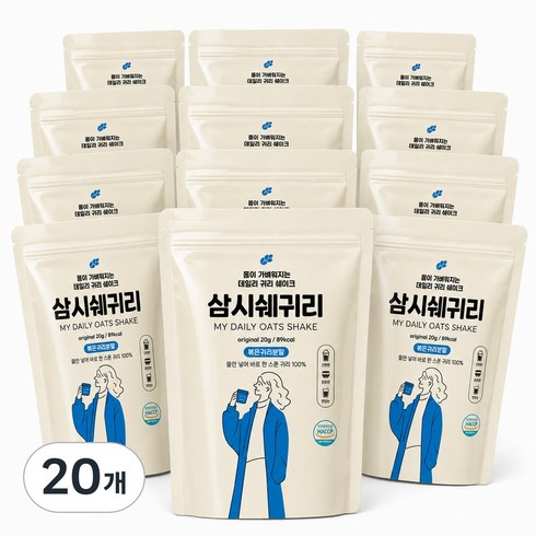 논앤밭위드 오리지널 볶은귀리쉐이크 삼시쉐귀리, 20g, 20개