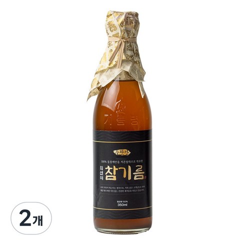 저온압착 수랏간 최선미 참기름, 2개, 350ml