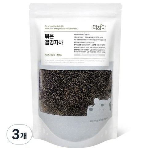 더하다 국산 볶은 결명자차, 500g, 1개입, 3개