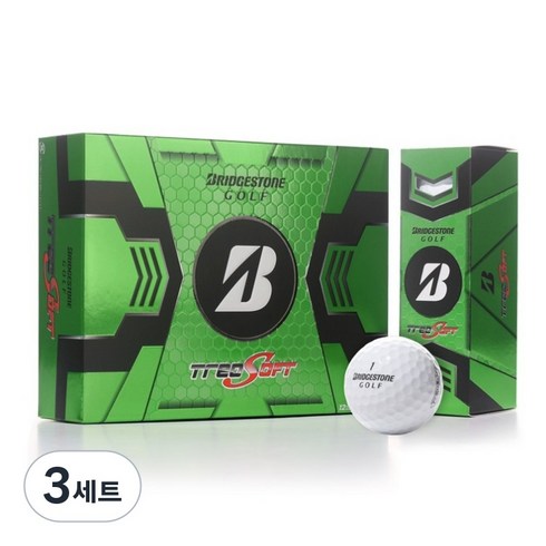 브리지스톤 NEW 트레오 소프트 2.0 2피스 비거리 고반발 장타 골프공, 3세트, 12개입, 화이트