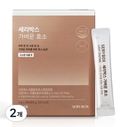 세리박스 가벼운 효소 곡물맛, 84g, 2개