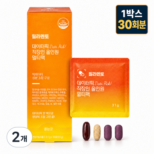 필라멘토 올인원 멀티팩 오메가+루테인+밀크씨슬+멀티비타민+칼슘+마그네슘, 2개, 93g
