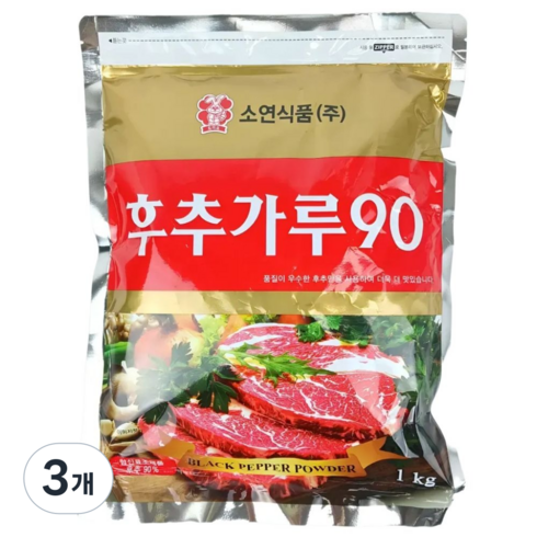 소연식품 후추가루90% 대용량 업소용, 1kg, 3개