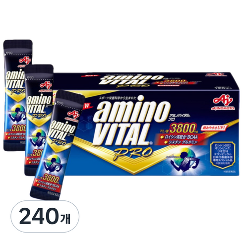 아미노바이탈 3800mg 120포 대용량 BCAA 단백질 스포츠 식품 자전거 러닝 등산 골프 근육 회복 피로 회복, 4.4g, 240개