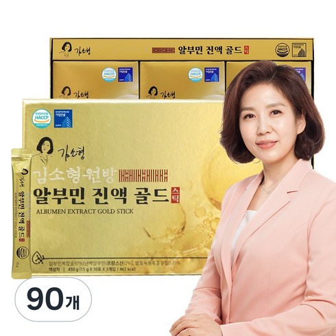 김소형원방 알부민 진액 골드 30포 (특허성분) + 선물 쇼핑백 포함, 90개, 15g