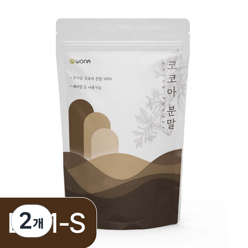 산들약초 무가당 100% 코코아파우더 코코아가루 네덜란드산, 1kg, 1개입, 2개