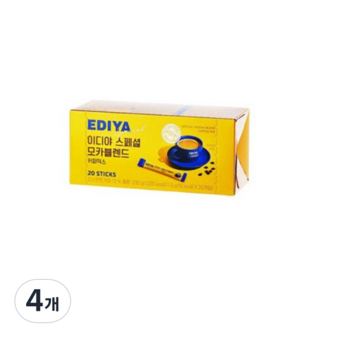 이디야 스페셜 모카블렌드 커피믹스, 11.5g, 20개입, 4개