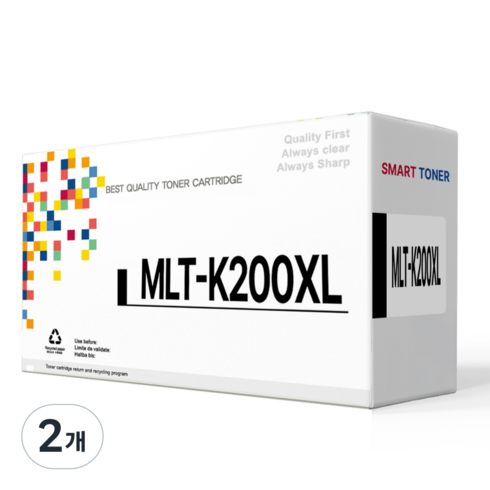 MLT-K200XL 특대용량 재생 호환 토너 SL-M2030 M2035 M2085 M2080 M2033 M2083, 2개, 검정
