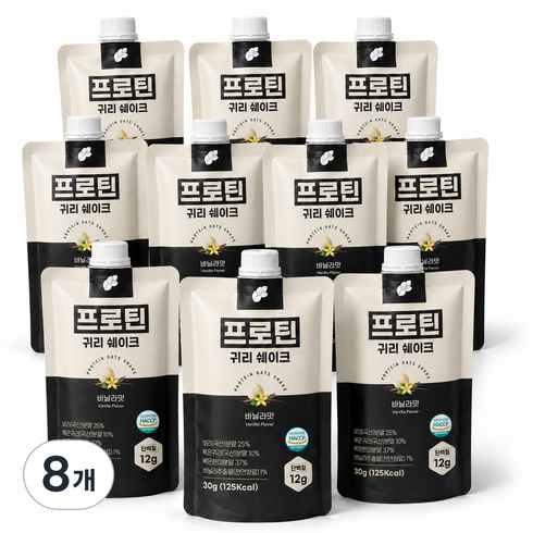 논앤밭위드 프로틴 귀리쉐이크 바닐라맛, 30g, 8개