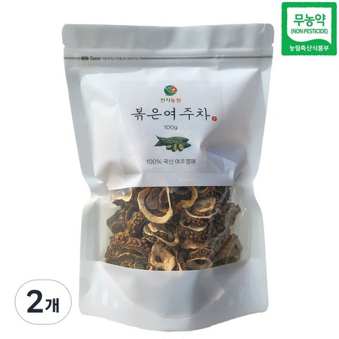 천지농원 국산 볶은 여주차 무농약 직접재배 26년 햇여주, 100g, 1개입, 2개