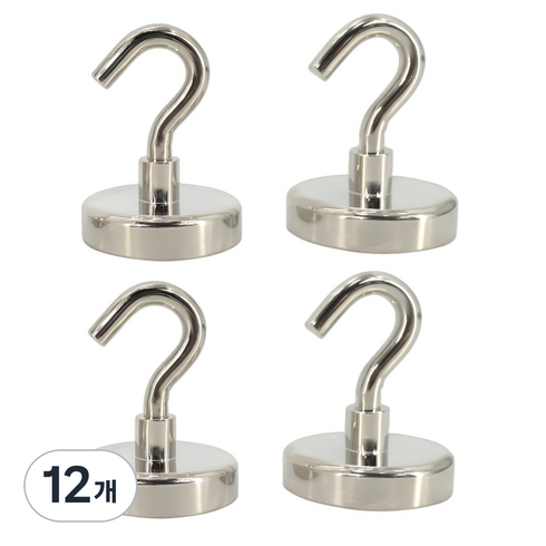 마니코 초강력 네오디움 고리자석 후크고리형 후크자석 걸이형 48mm, 12개