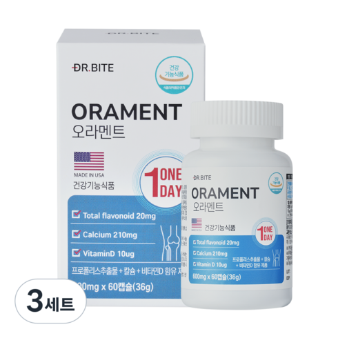 닥터바이트 오라멘트 구강유산균, 3세트, 60정