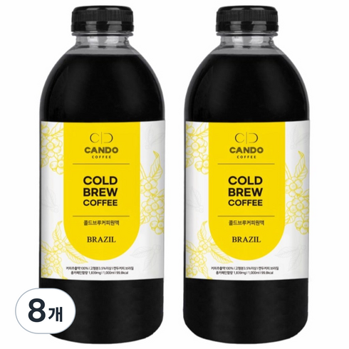 [캔두커피]콜드브루 원액 카페 업소용 고소한맛, 8개, 1개입, 1L