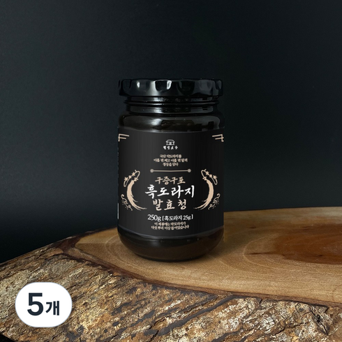 웰빙곳간 구증구포 흑도라지 발효청, 250g, 5개