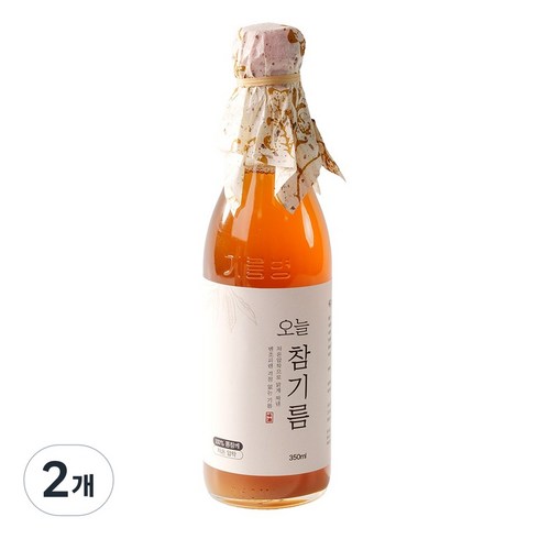 저온압착 통참깨 오늘참기름, 2개, 350ml