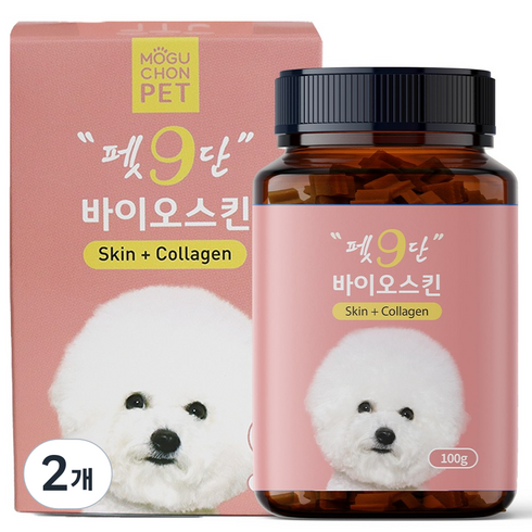 목우촌 펫9단 강아지 피부 털 피모 영양제 100g, 45정, 피부/피모, 2개