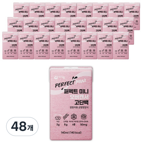 케어웰 퍼펙트 미니 오버캔서 고단백 암환자 영양식, 140ml, 48개