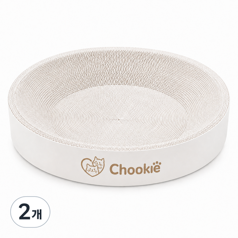 츄키(Chookie) 포근보울 B골 대형 스크래쳐, 2개, 화이트