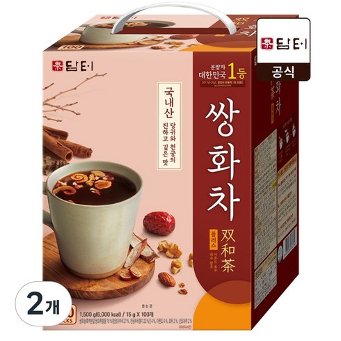 담터 쌍화차플러스 100T, 15g, 100개입, 2개