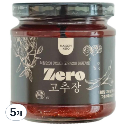 메종키토 제로고추장 250g, 5개