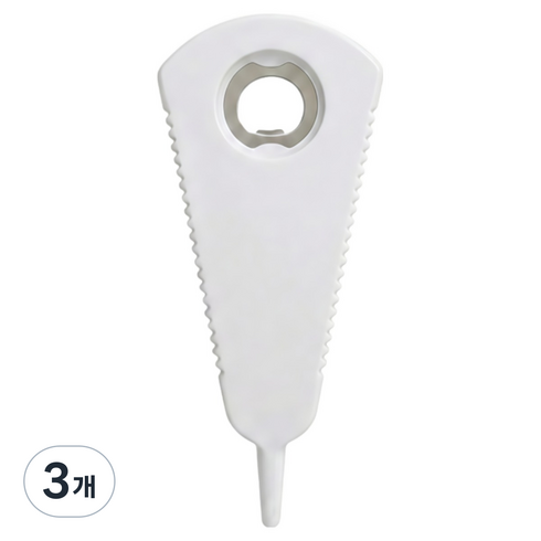 다용도 만능 뚜껑 오프너 멀티 병따개, 3개, 하얀색
