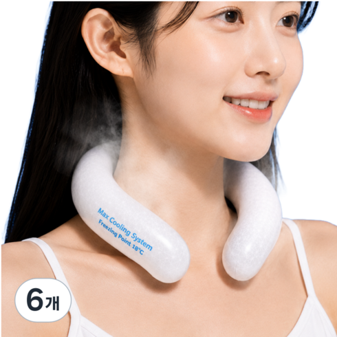 맥스쿨 아이스 넥쿨러 쿨스카프 넥밴드 울트라쿨링, 6개, 다이아블루