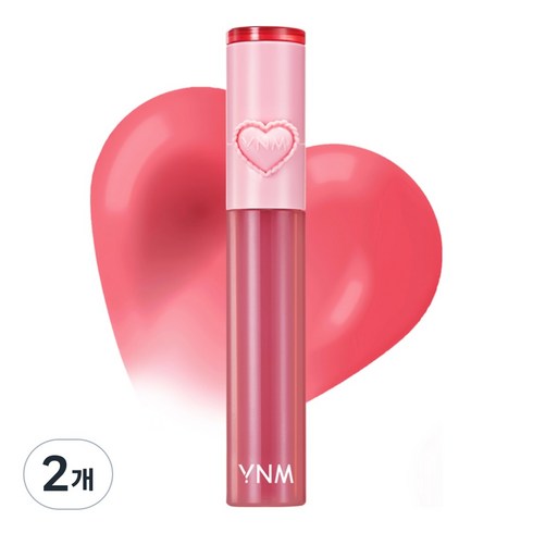YNM 하트 젤링 틴트(실리콘 브러쉬 내장), 08 딸기젤링, 2개