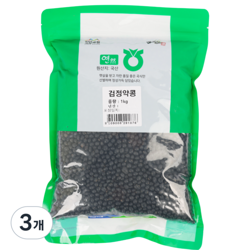 진안농협 국산 약콩(쥐눈이콩), 1kg, 3개