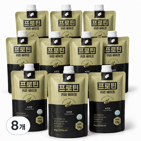 논앤밭위드 프로틴 귀리쉐이크 녹차맛, 30g, 8개