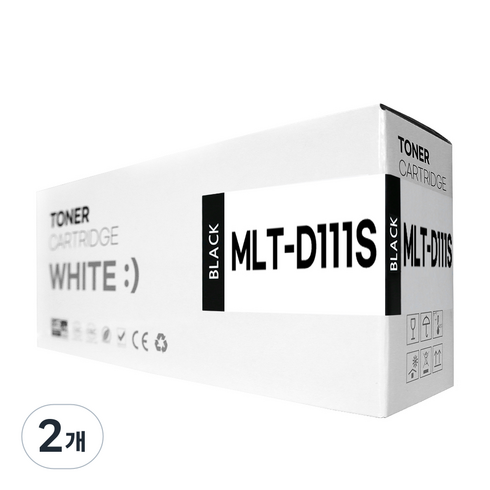 MLT-D111S 토너 SL-M2027 M2074F M2077F, 검정, 2개