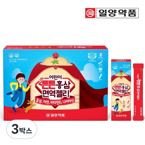 일양약품 어린이튼튼홍삼면역젤리, 3박스, 600g