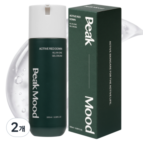 피크무드 액티브 레드다운 운동 열감 진정 남성 올인원 로션 저자극 미백 기능성, 2개, 100ml