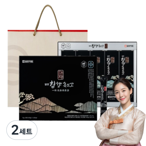일양약품 침향 흑삼고 진액 스틱 프리미엄 선물 세트 쇼핑백 포함, 2세트, 30회분