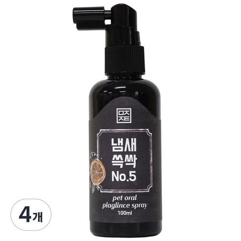 무지조타 냄새쓱싹 뿌리는 스프레이 고양이 강아지치약, 구강/치석관리, 4개