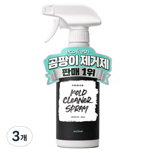 에코후레쉬 플러스 프리미엄 곰팡이 제거제, 3개, 500ml