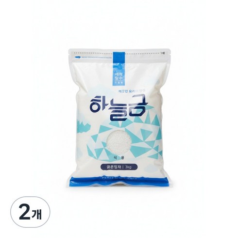 하늘금 세척 탈수 신안천일염 굵은소금 3kg 1개, 2개