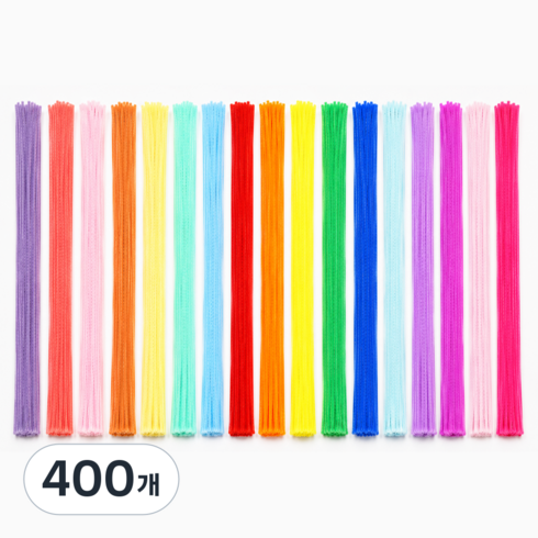 푸른숲살림 촘촘한 레인보우 모루철사 17색 200개, 400개