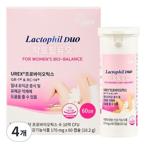 락토필듀오 덴마크 유산균 2개월분 60캡슐 국내 최초 여성 질유산균, 60정, 4개