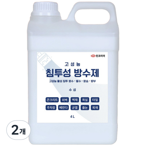 린코리아 고성능 침투성 방수제 4L, 2개