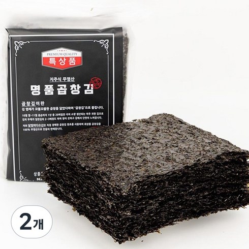 달빛바다수산 사카린무첨가 지주식 무염산 햇 명품곱창김 50장 100장, 240g, 2개