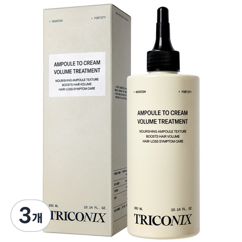 트리코닉스 앰플 투 크림 단백질 탈모 볼륨 워터 트리트먼트, 3개, 300ml