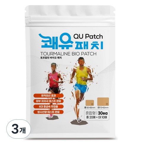 쾌유패치 근육 관절 통증 혼합형, 3개, 30매